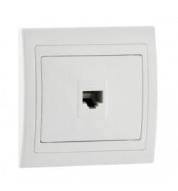 PRISE TEL CUBIC BLANC REF M4909BC