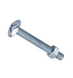 BOULON POELIER 10X60 AVEC ECROU REF BPN10X60