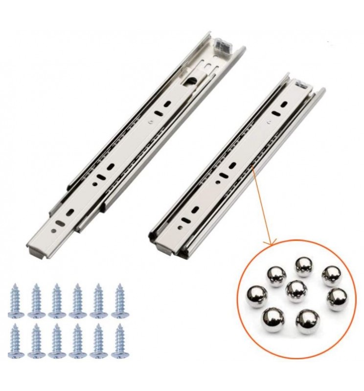 LONTAN Lot de 6 paires de supports de montage arrière pour glissière de tiroir – B4502 – Support