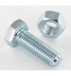 BOULON ACIER TETE HEXAGONAL AVEC ECROU D 10X20MM REF QUB001