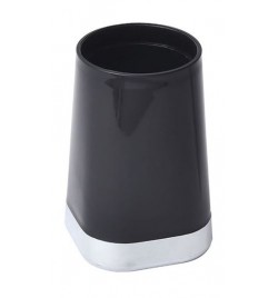 GOBELET PP ROND BASE CARREE CHROMEE  NOIR REF 6134103