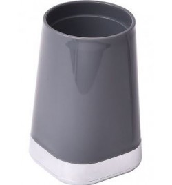 GOBELET PP ROND BASE CARREE CHROMEE  GRIS REF 6134180